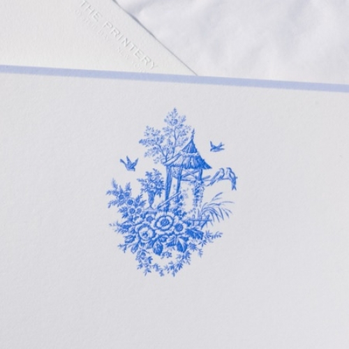 Blue Toile Note Cards